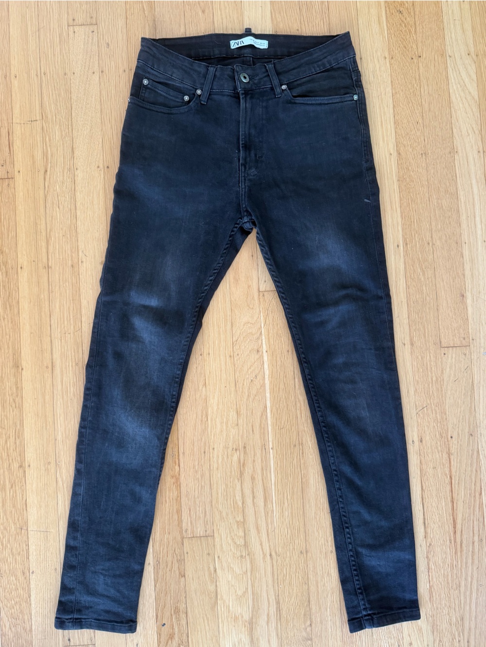 Zara Men's Skinny Jeans in Washed Black